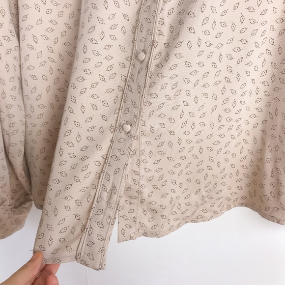 NWT Frank & Oak Tan Leaf Button Down Shirt Size L - Picture 4 of 8